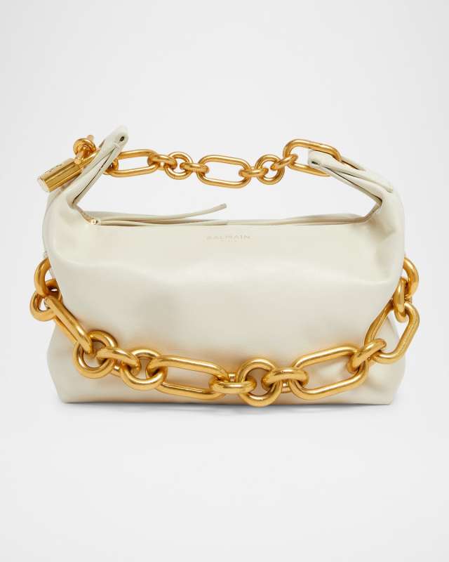 Sync Chain Mini Top-Handle Bag in Calfskin Leather